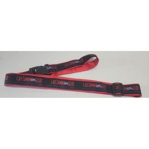 Disney Cruise Line Castaway Club Luggage Strap Red Black Adjustable Buckle Belt
